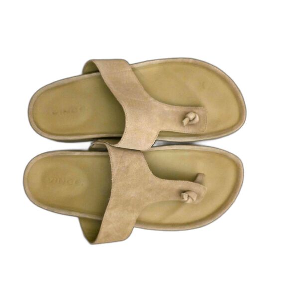 Vince Diego Suede Thong Sandals - Sandtrail Beige Men\'s Size 10.5M main image 4